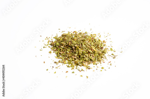 Dried thyme on a white background