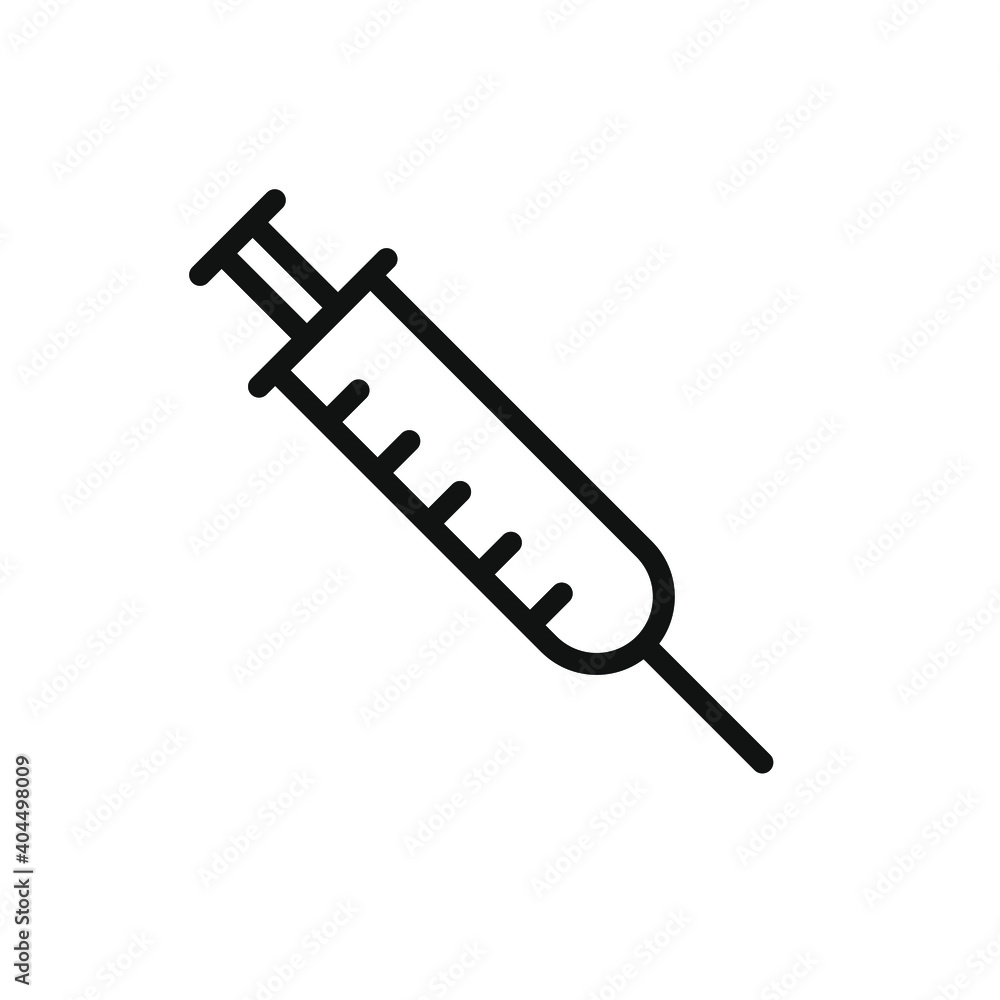Vaccine syringe vector icon. Medical instrument symbol. Drug injection needle sign. Vaccination logo. Clip-art silhouette. Vaccine syringe vector icon. Medical instrument symbol. Drug injection needle sign. Vaccination logo. Clip-art silhouette.