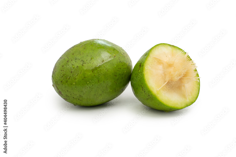 fresh ambarella isolated on white background clipping path, scientific name: Spondias dulcis fresh ambarella isolated on white background clipping path, scientific name: Spondias dulcis