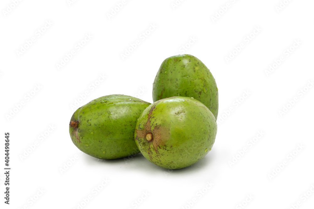 fresh ambarella isolated on white background clipping path, scientific name: Spondias dulcis fresh ambarella isolated on white background clipping path, scientific name: Spondias dulcis
