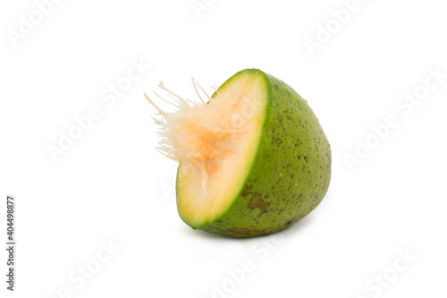 fresh ambarella isolated on white background clipping path, scientific name: Spondias dulcis photo