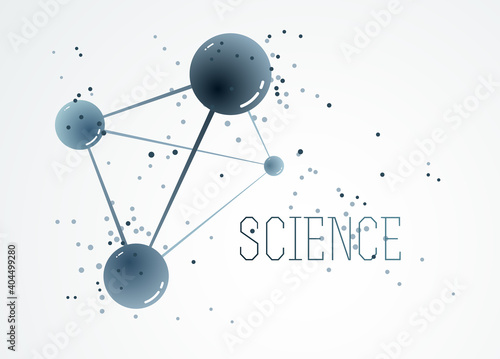 Molecules vector abstract b...