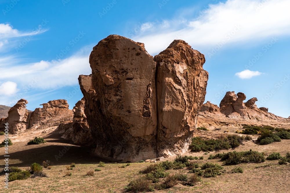 Obraz premium Roca volcánica en el altiplano de Potosí - Bolivia