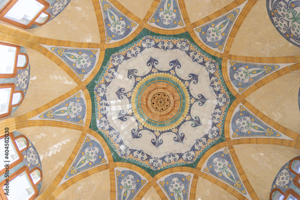 Ceramic Ceiling of the Hospital de Sant Pau, Barcelona, Spain
