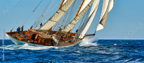 Canvas-taulu Sailing yacht regatta. Yachting. Sailing