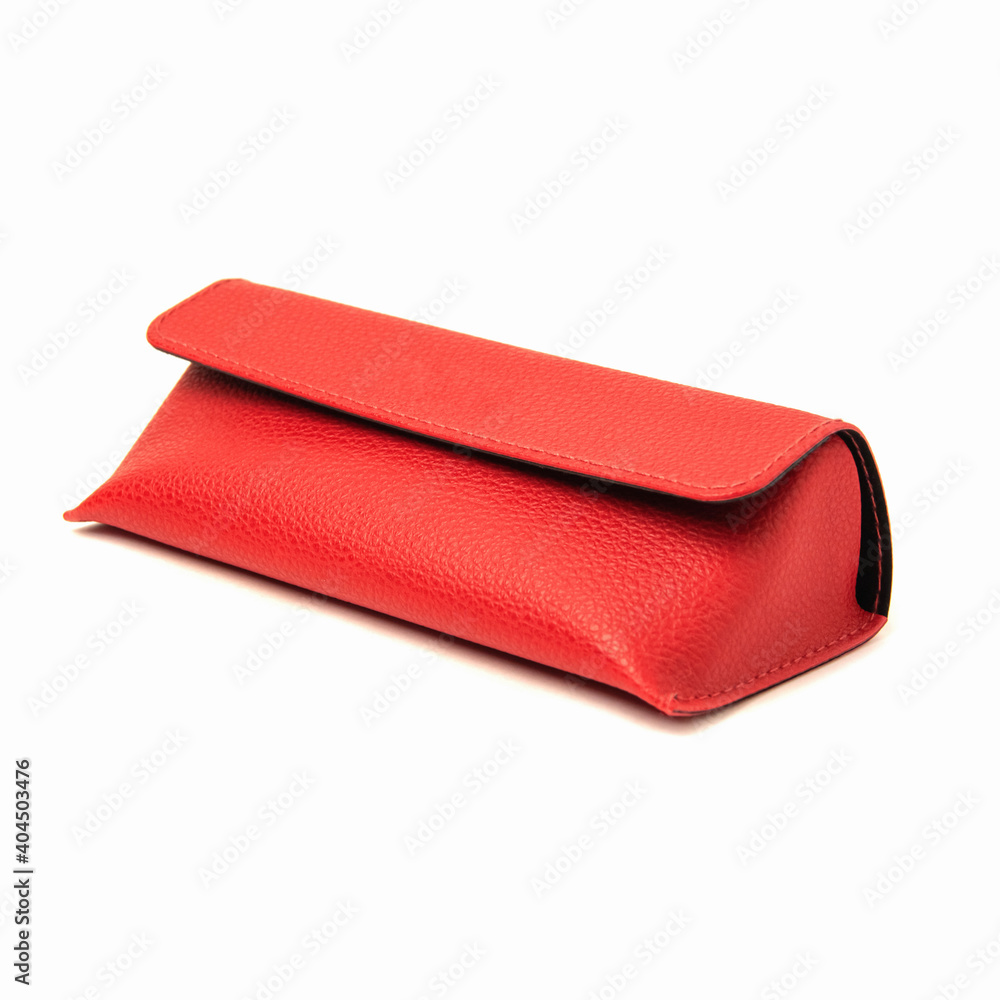 Red eyeglasses protection case - magnetic folding eco leather hard shell for all glasses Red eyeglasses protection case - magnetic folding eco leather hard shell for all glasses