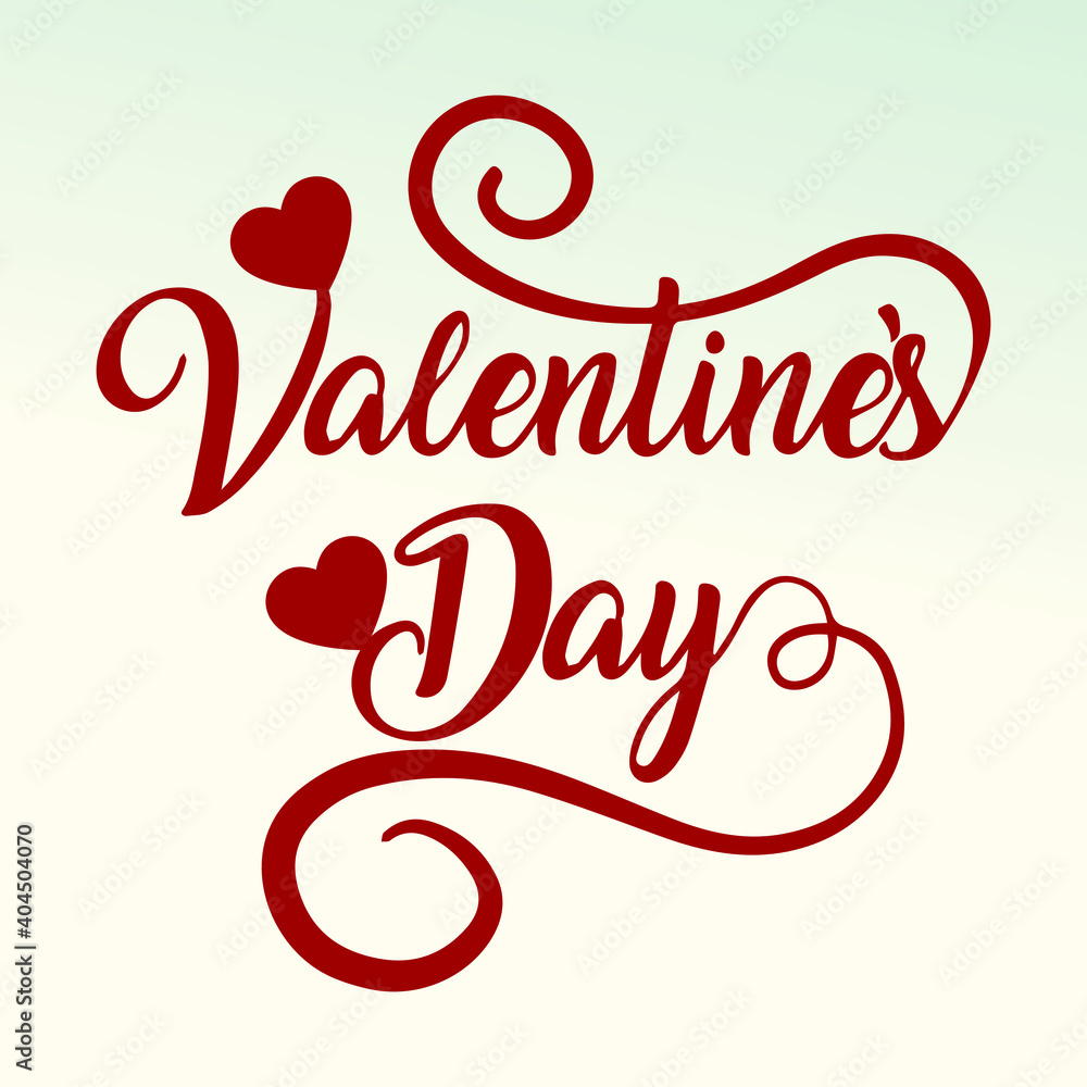 Happy Valentine's Day handwritten lettering. red calligraphic text with red heart pierced by arrow isolated on white background. Valentines Day holidays typography. Vector illustration Happy Valentine's Day handwritten lettering. red calligraphic text with red heart pierced by arrow isolated on white background. Valentines Day holidays typography. Vector illustration