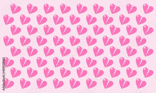break heart pink love repeat seamless pattern doodle cartoon style vector illustration. Great for fabric packaging wallpaper