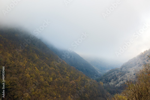 Salto Lake in Rieti. A day of fog and a landscape Great