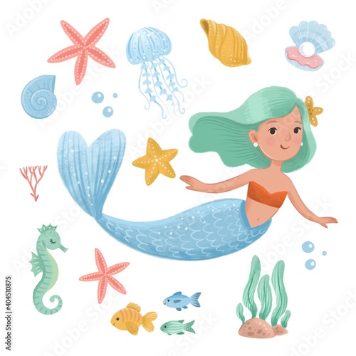 Cute little mermaid 