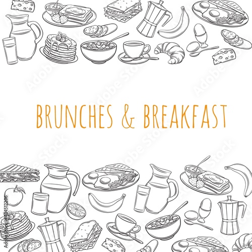 Outline breakfast page template