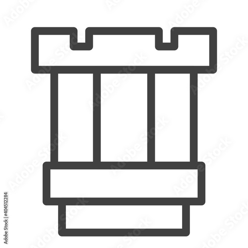 Lens camera icon logo or illustration with ouline stroke style vector design. perfect use for web, mobile, pattern, design etc.