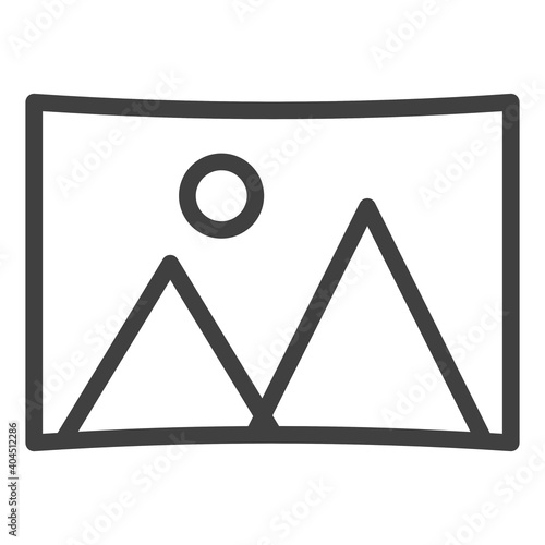 Gallery icon logo or illustration with ouline stroke style vector design. perfect use for web, app, pattern, design etc