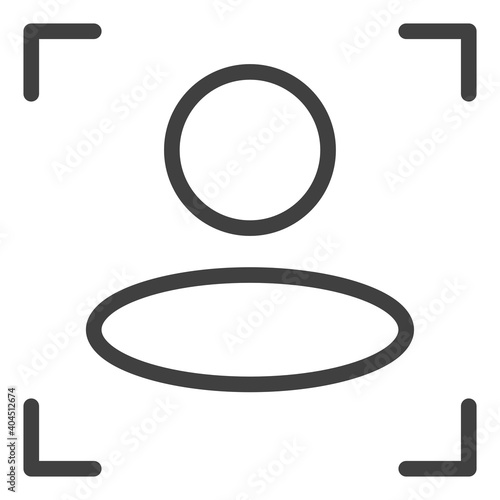 Profile camera icon logo or illustration with ouline stroke style vector design. Perfect use for web, mobile app, pattern design etc.