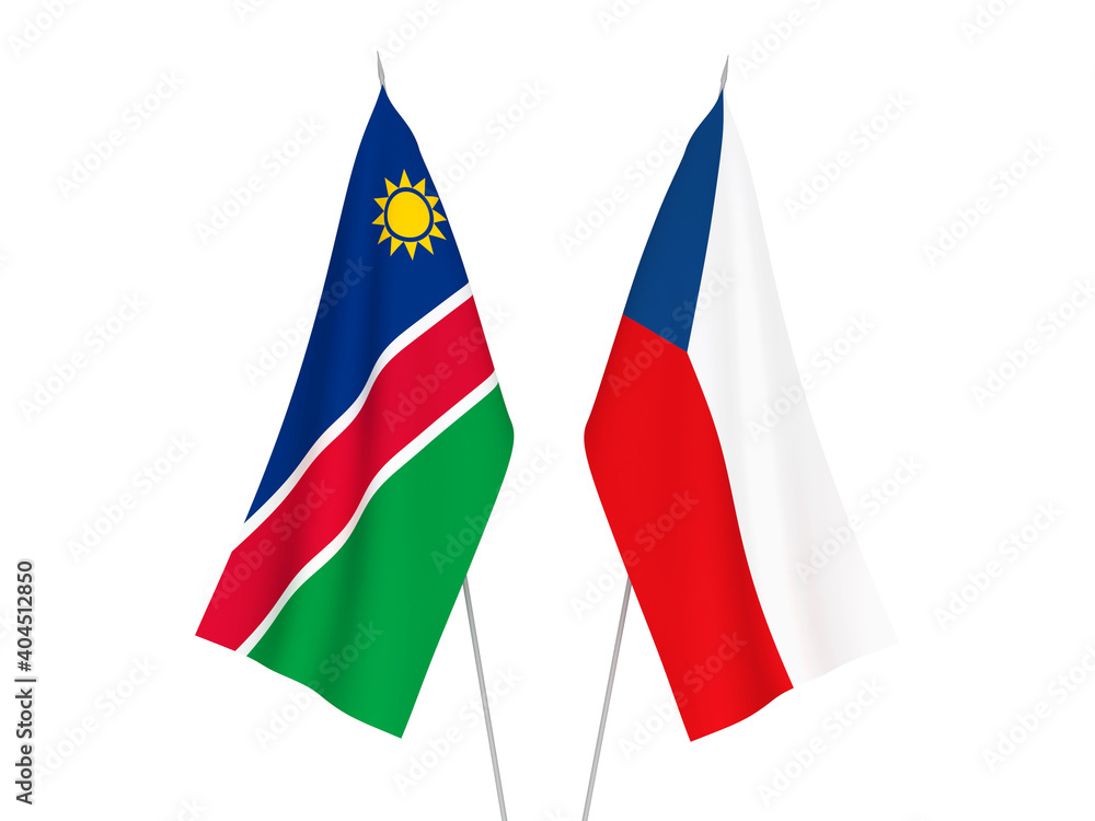 Republic of Namibia and Czech Republic flags