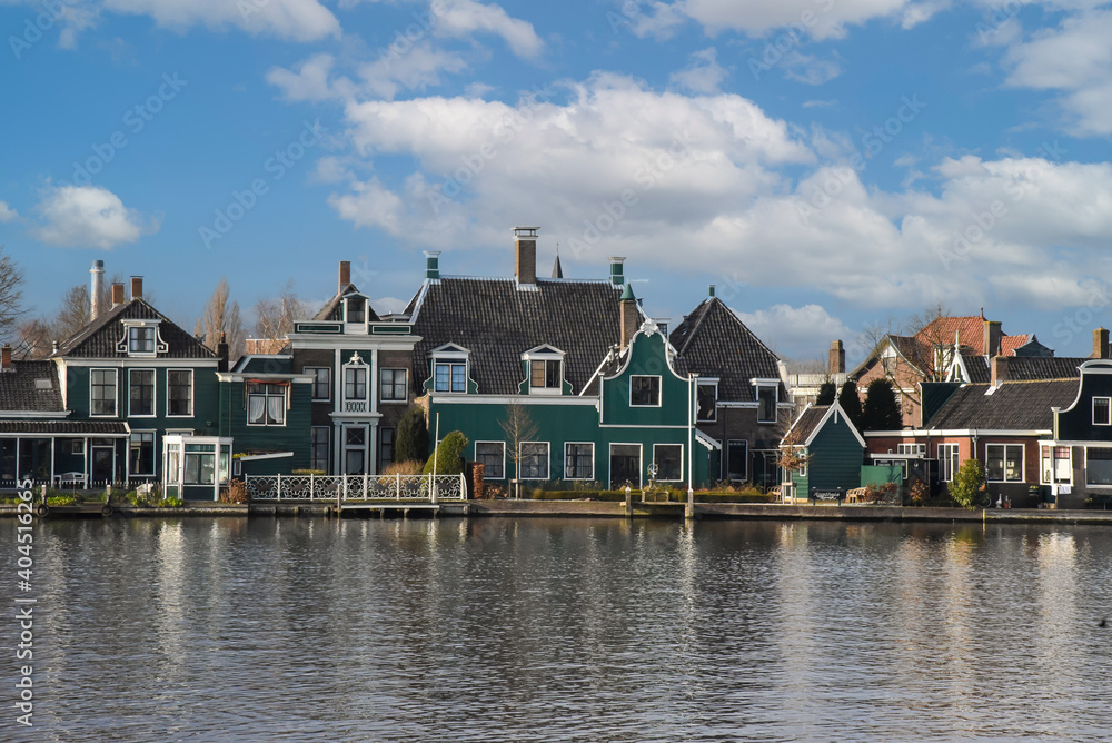 Dutch wooden houses at the Zaanse Schans, Koog aan de Zaan, Holland. Dutch wooden houses at the Zaanse Schans, Koog aan de Zaan, Holland.