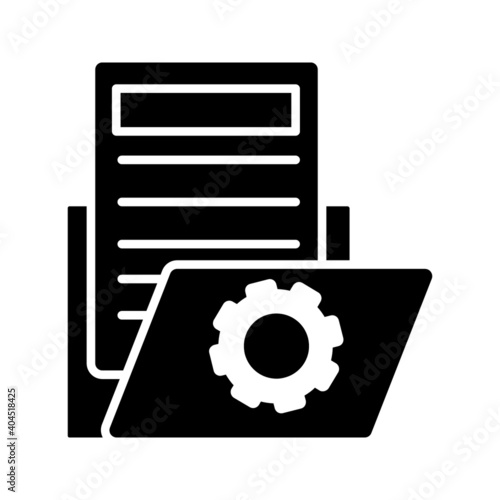 Project management vector icon color editable