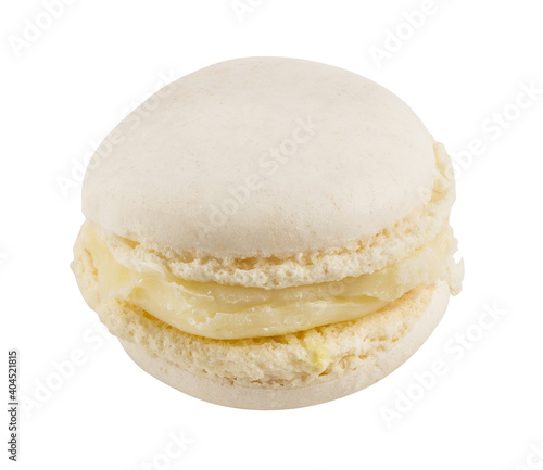 Macaroon isolated on white background with clipping path
