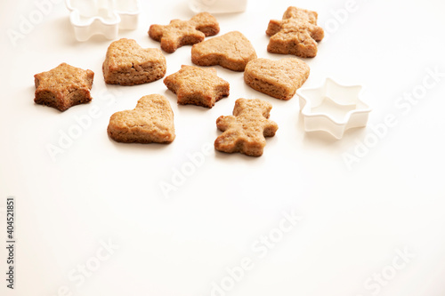 ginger cookies with different shapes and molds