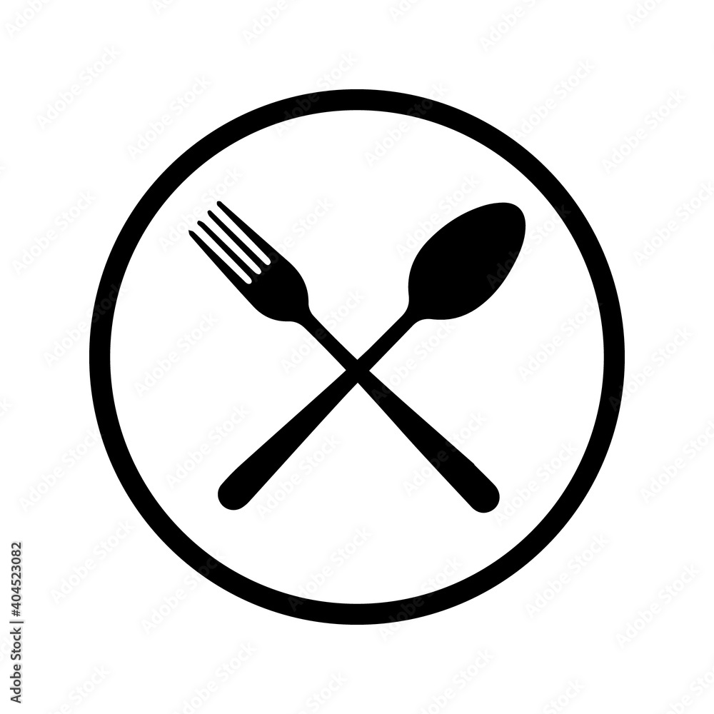 Fork spoon icon vector sign isolated on white background illustration for graphic and web design editable Fork spoon icon vector sign isolated on white background illustration for graphic and web design editable