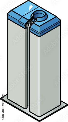 A wet umbrella wrapper / bagger.