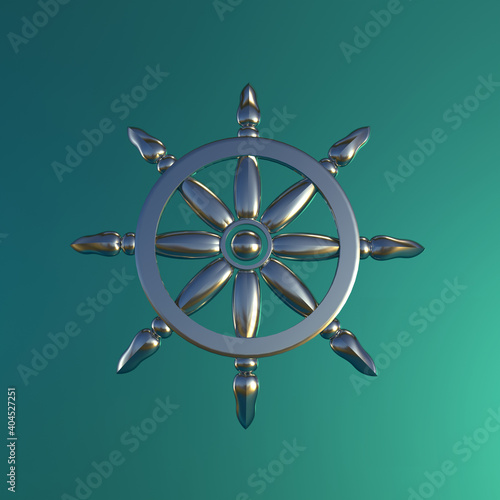 pirate and nautical symbols steering wheel