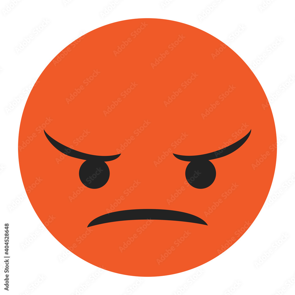 Face emoji icon isolated on white background. Trendy face emoji icon ...