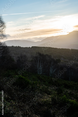 Paesaggio lungo il cammino di santiago alla mattina