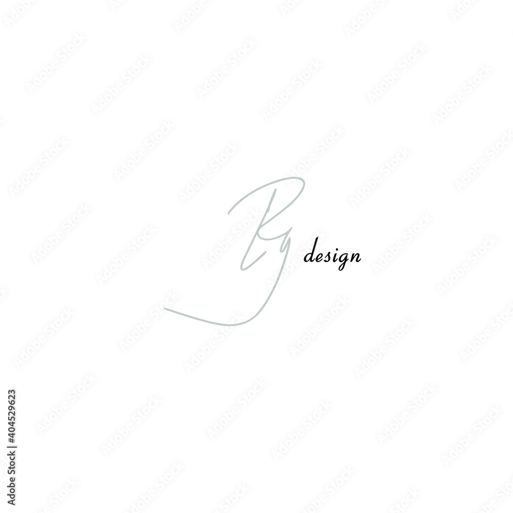 Obraz premium RG Handwritten Logo for Identity