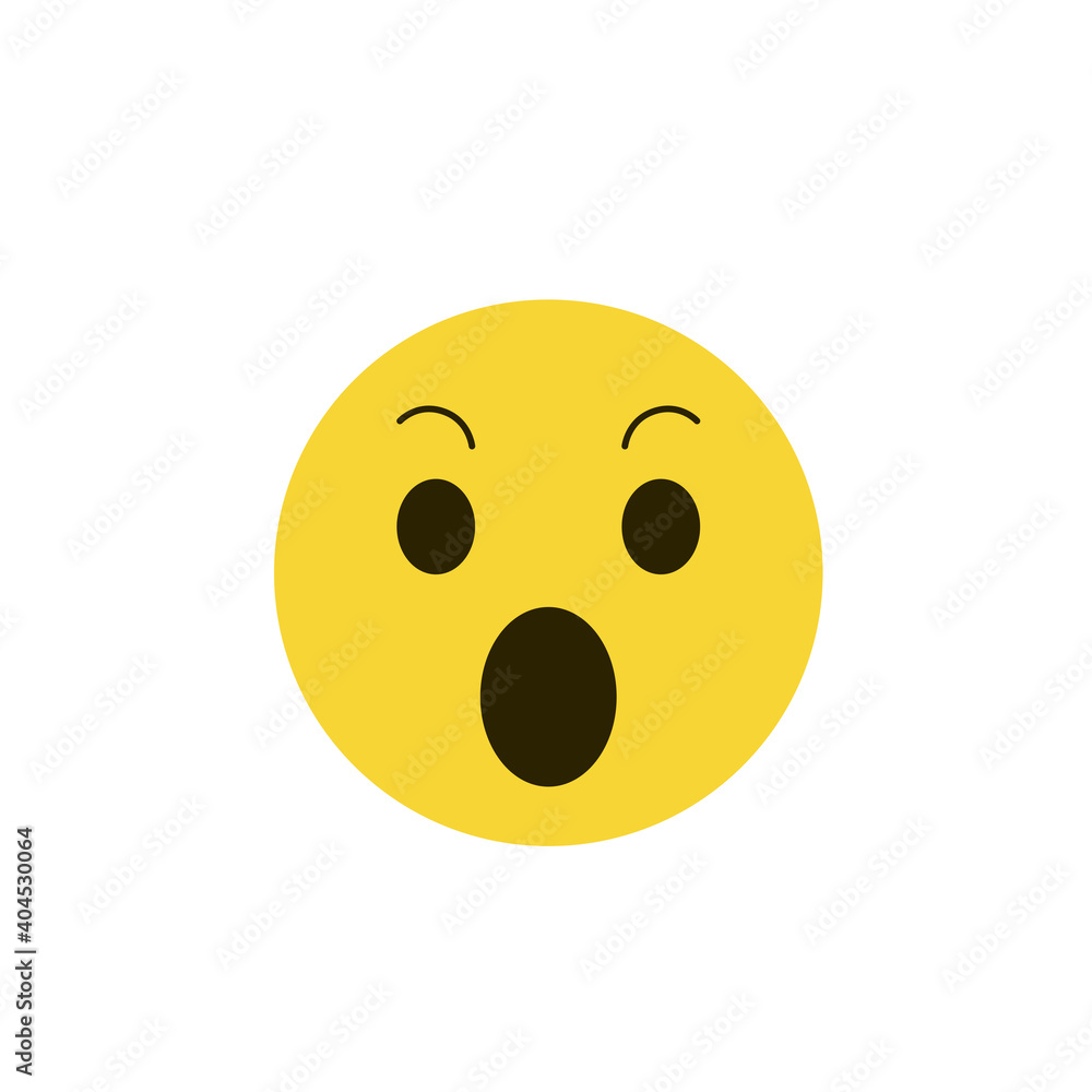 Fototapeta premium Face emoji icon isolated on white background. Trendy face emoji icon for sticker, wallpaper, greeting card, t shirt and poster. Useful web site, app, ui and logo. Face emoji vector illustration
