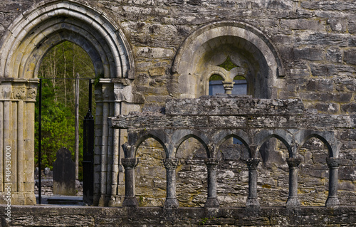 Cong Abbey also known as the Royal Abbey of Cong  is a historic site located at Cong Mayo  in Ireland s province of Connacht  The ruins of the former Augustinian abbey
