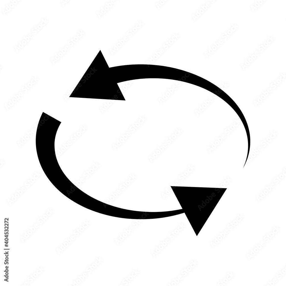 Cyclic rotation icon vector. Recycling recurrence concept. Renewal color editable icon on white background Cyclic rotation icon vector. Recycling recurrence concept. Renewal color editable icon on white background