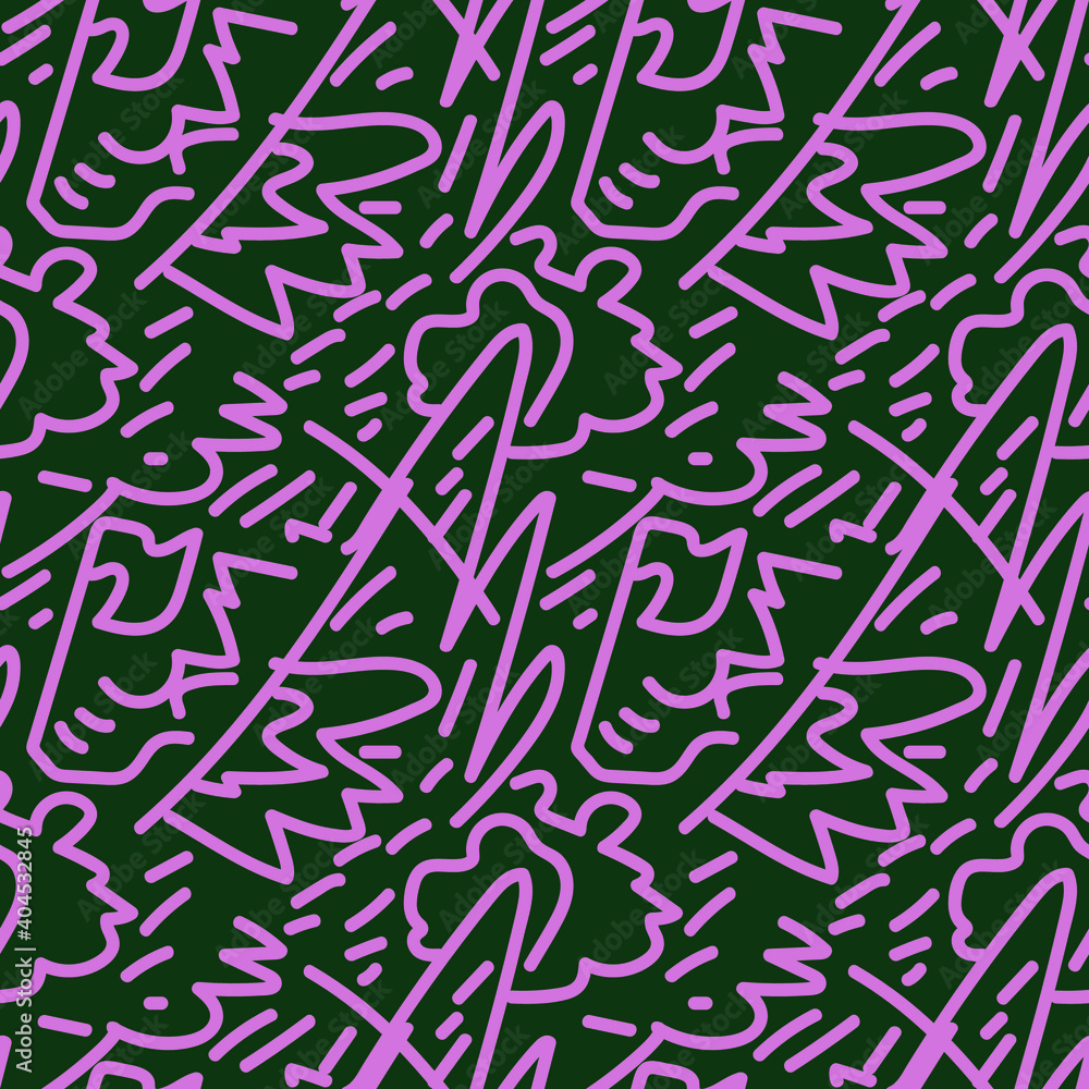 Seamless vector pattern with abstract hand drawn pattern with chaotic wave lines Seamless vector pattern with abstract hand drawn pattern with chaotic wave lines