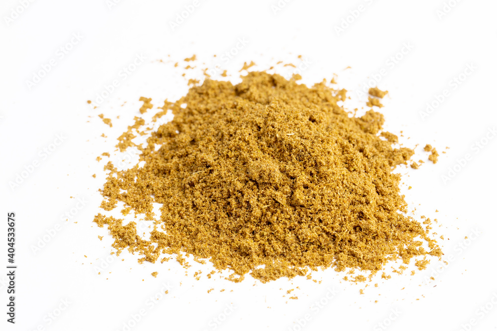 Cumin spice on a white background Cumin spice on a white background