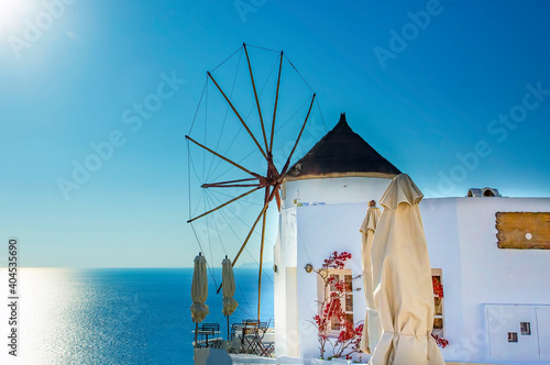 Travel holiday concept photo. Santorini island / Greece