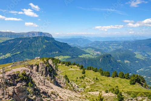 Beautiful view of the Alps with a valley from the mountain