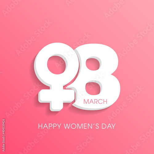 Illustration of International women's day,eighth of march.