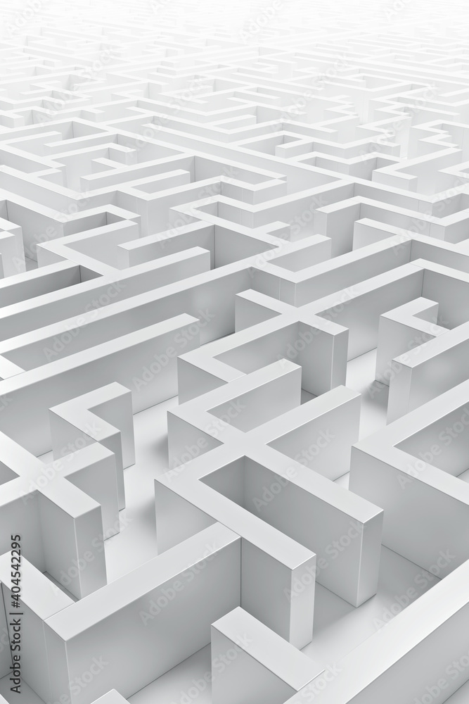 3d render of grey labirynth maze 3d render of grey labirynth maze