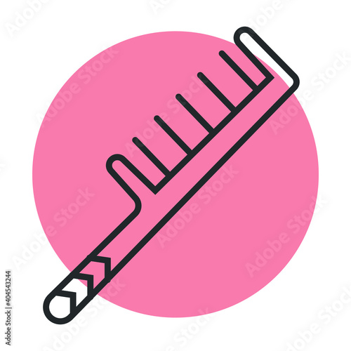 comb icon pink photo vector