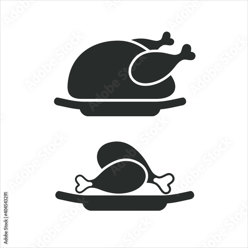 a collections of chicken icon.