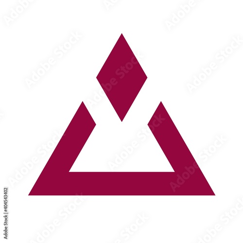Monogram logo triangle elegant simple design vector illustration