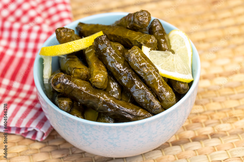 Traditional delicious Turkish foods; stuffed leaves (yaprak sarmasi) Traditional delicious Turkish foods; stuffed leaves (yaprak sarmasi)