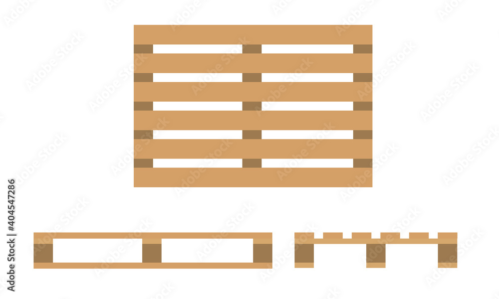 Wooden pallet. Flat design. Vector Wooden pallet. Flat design. Vector