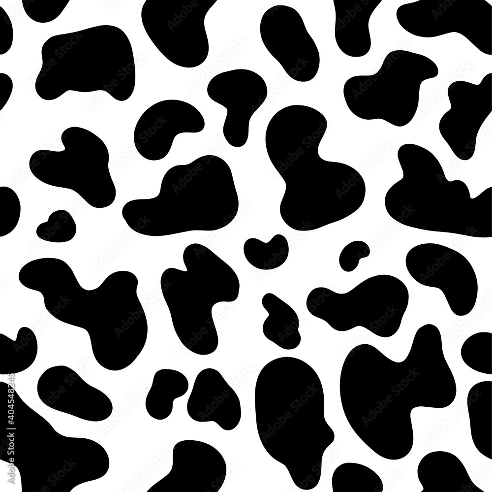 Cow pattern black and white animal print vector illustration Cow pattern black and white animal print vector illustration