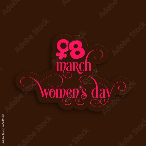 Illustration of International women s day eighth of march.