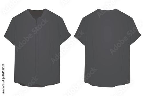 Grey short sleeve shirt. vector 