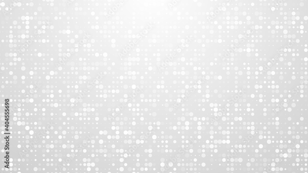 Dot white gray pattern gradient texture background. Abstract  technology big data digital background. 3d rendering.