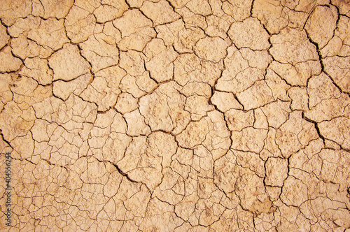 Dried and cracked earth ground background, arid desert texture, global warming concept