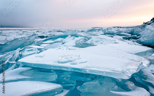 Ice of Baikal Lake