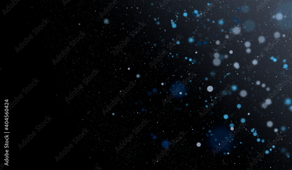 Defocus white blue lights on black background. Easy to add layer for overlay design or screen blending mode in Photoshop. Space for text Defocus white blue lights on black background. Easy to add layer for overlay design or screen blending mode in Photoshop. Space for text
